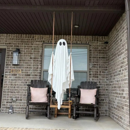 Light-Up Hanging Ghost Swing Decoration